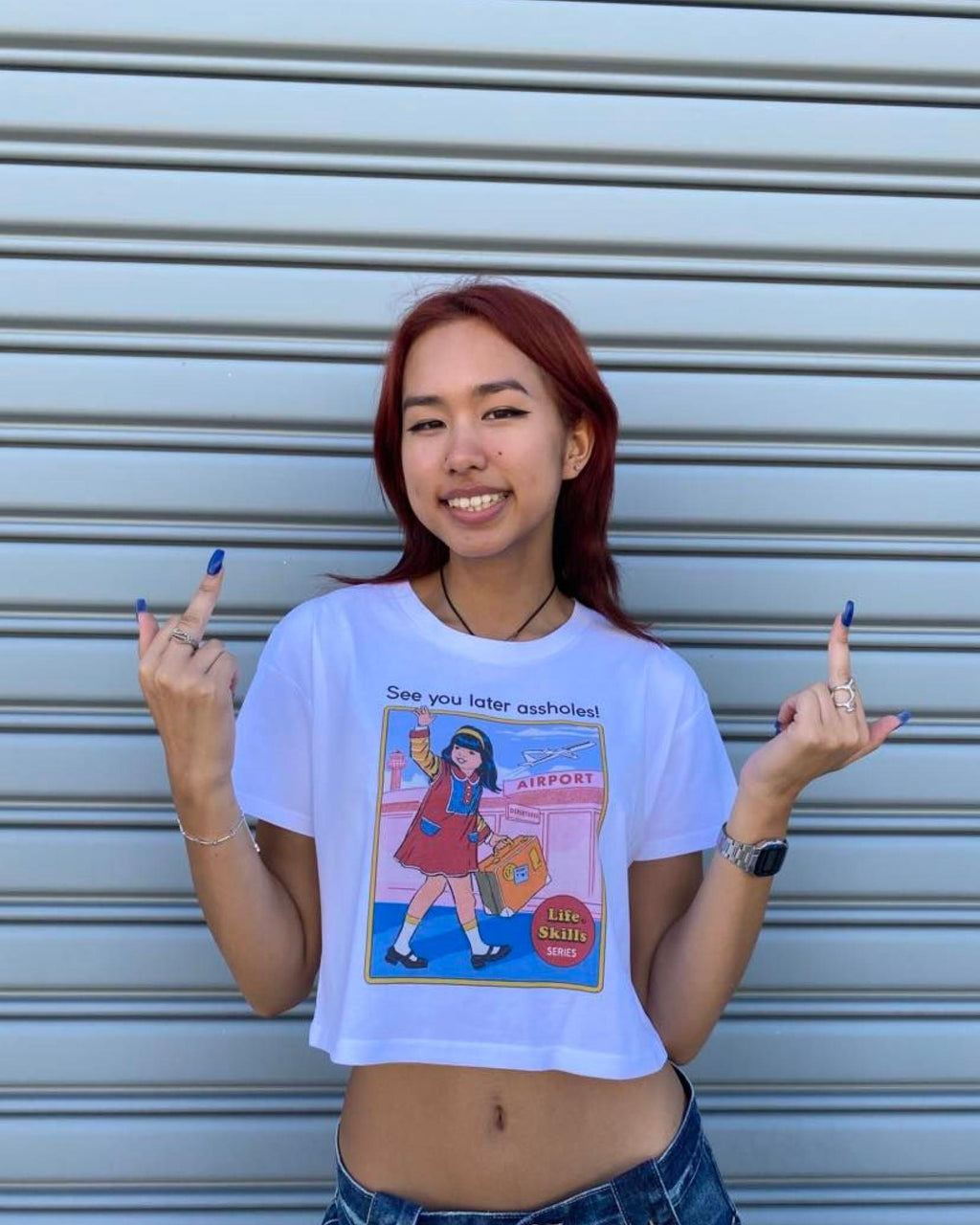 See You Later Assholes Crop Tee product image 3