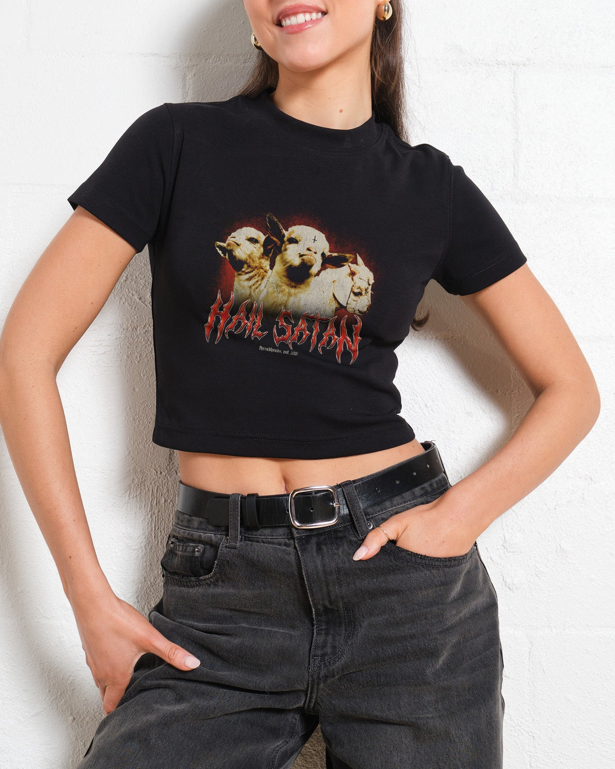 Hail Satan Baby Tee product image 1