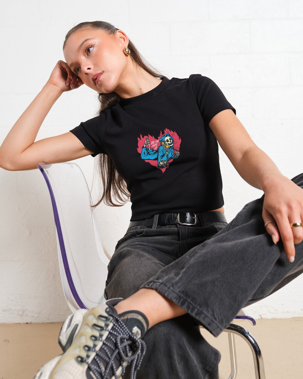 No You Hang Up Baby Tee product image 2