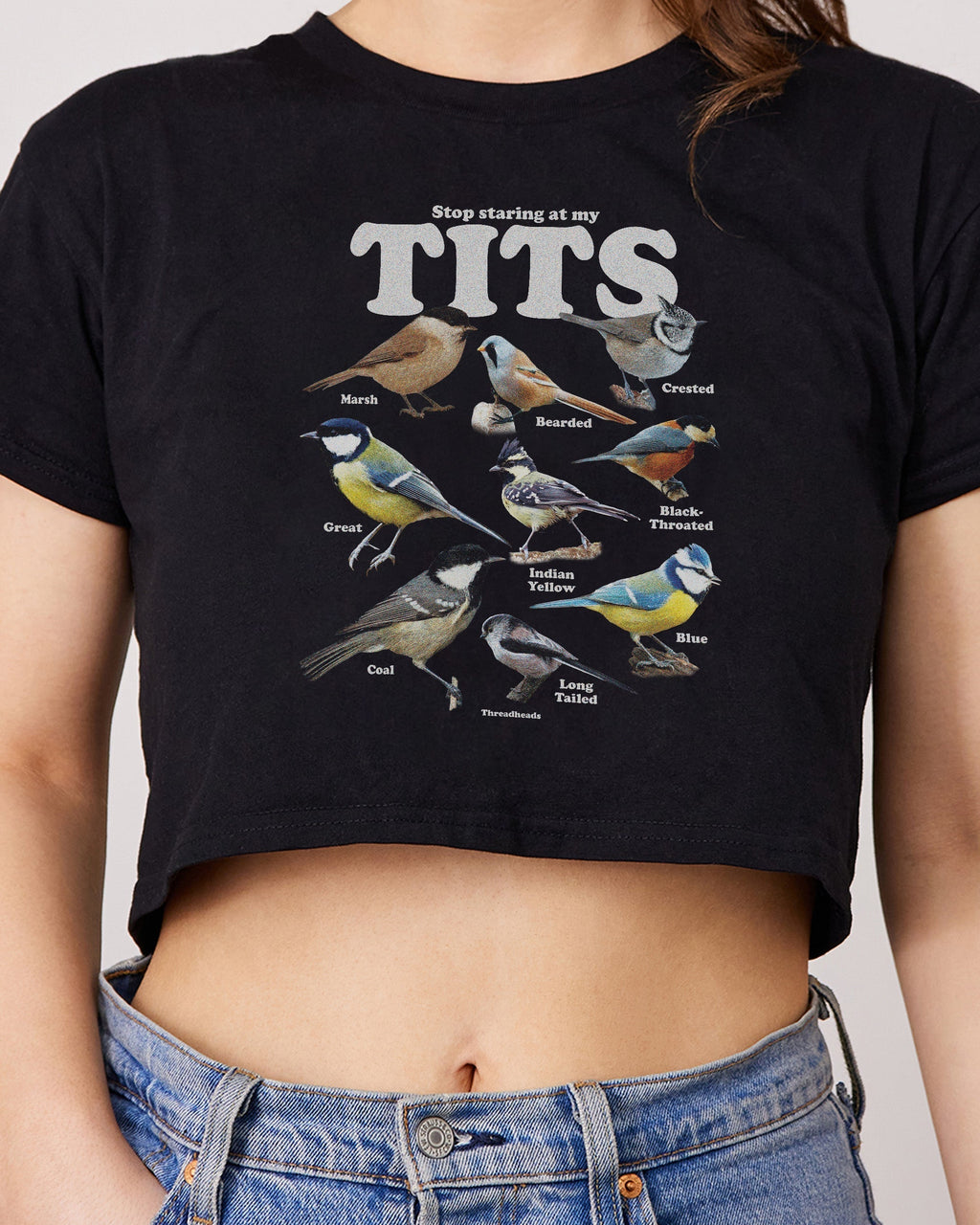 Stop Staring At My Tits Crop Tee product image 3