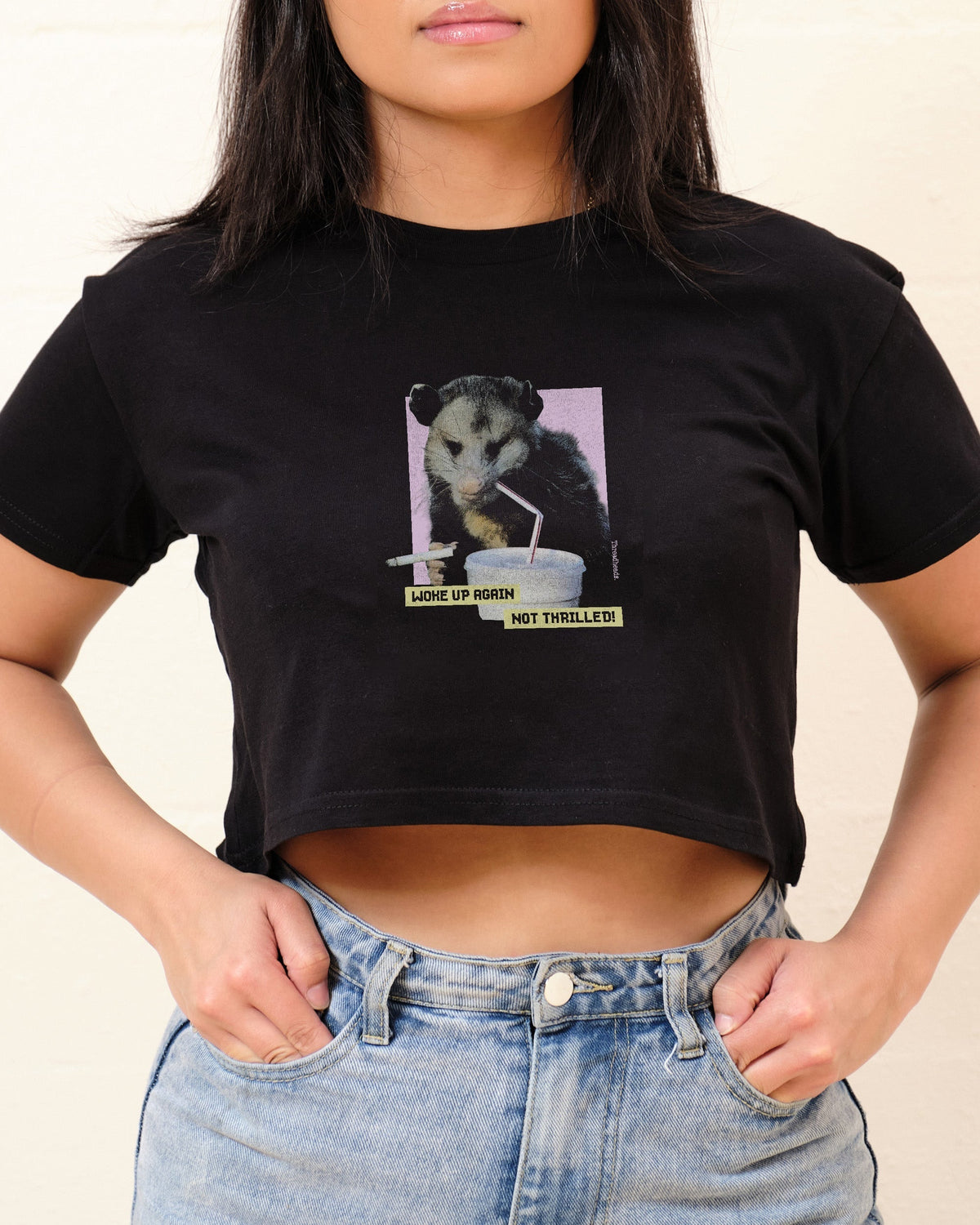 Woke Up Again, Not Thrilled Crop Tee product image 1
