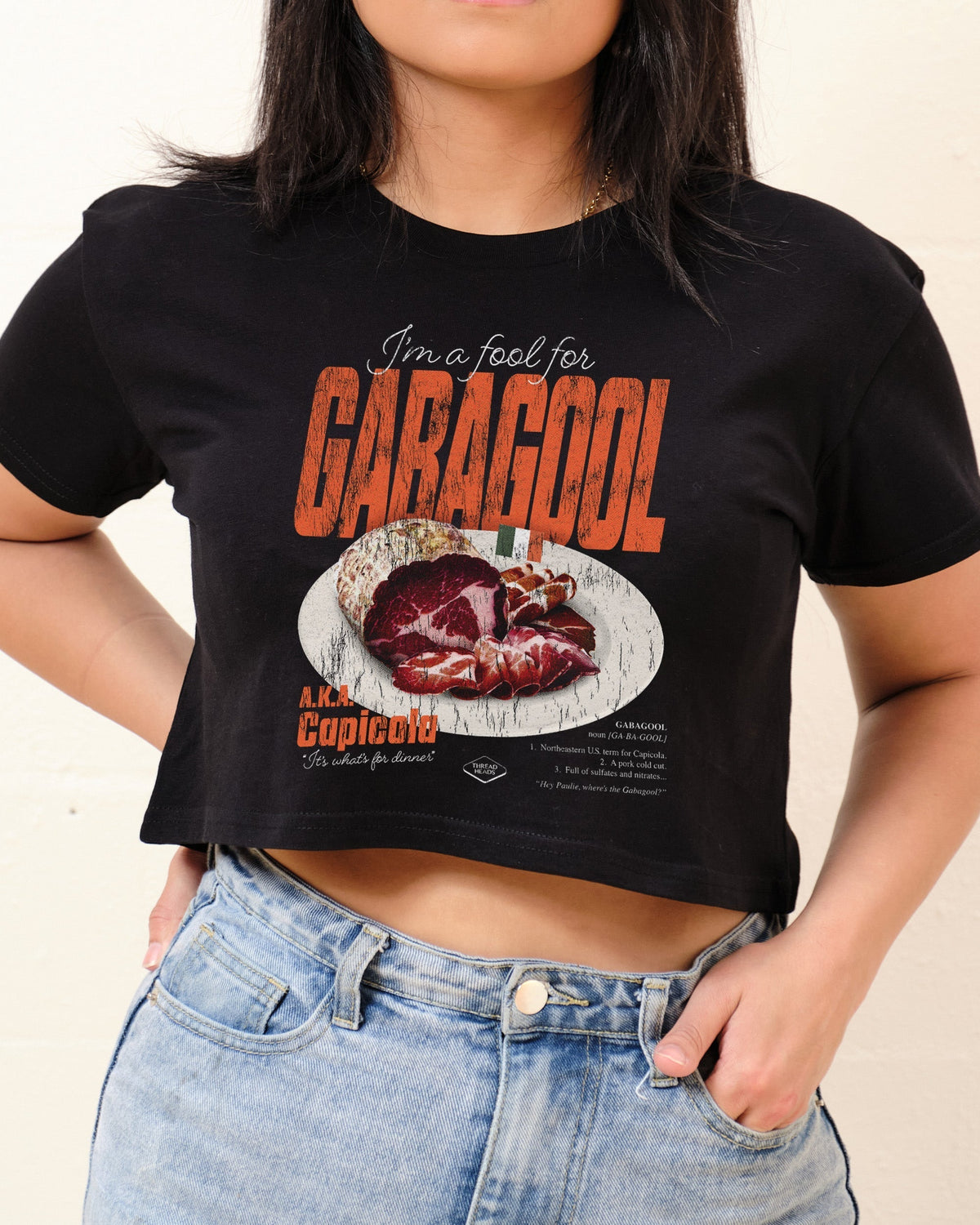 I'm a Fool for Gabagool Crop Tee product image 1