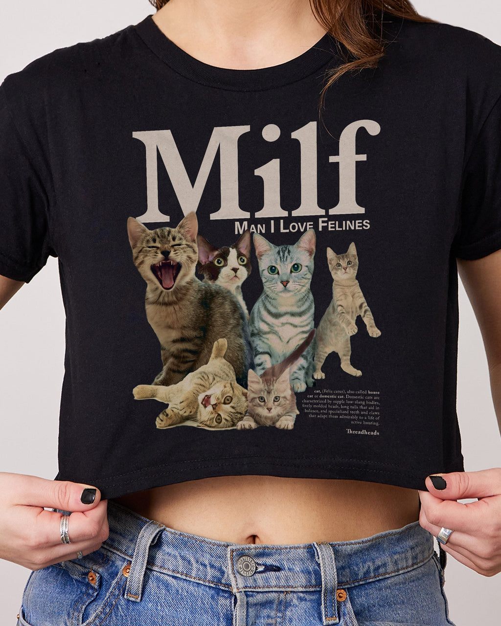 Man I Love Felines Crop Tee product image 1