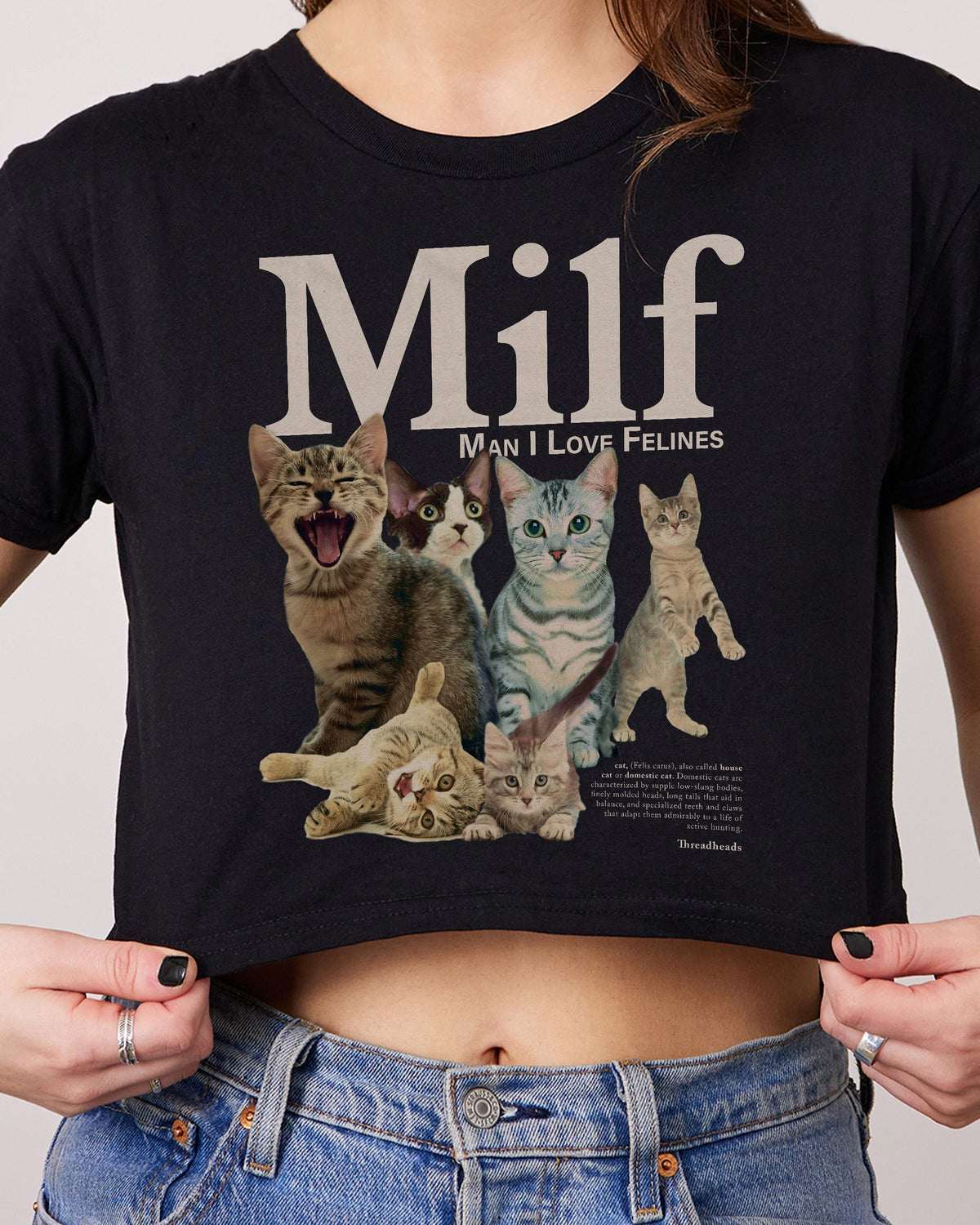 Man I Love Felines Crop Tee product image 1