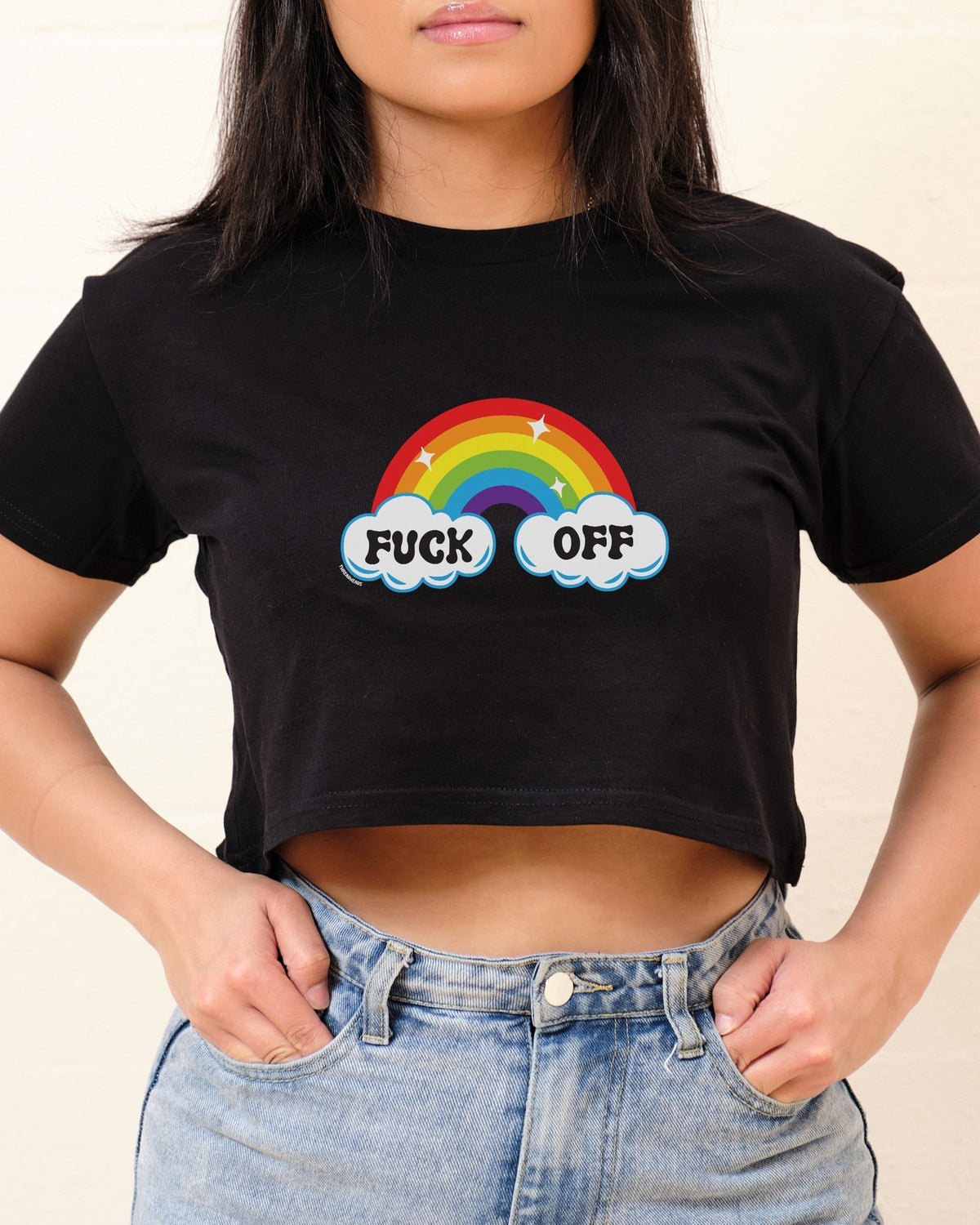 Fk Off Rainbow Crop Tee product image 2