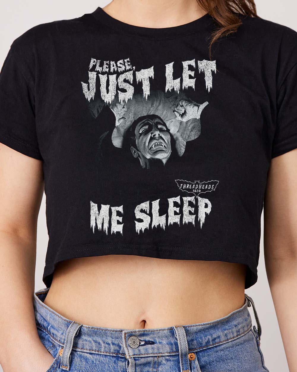 Just Let Me Sleep Dracula Crop Tee product image 1
