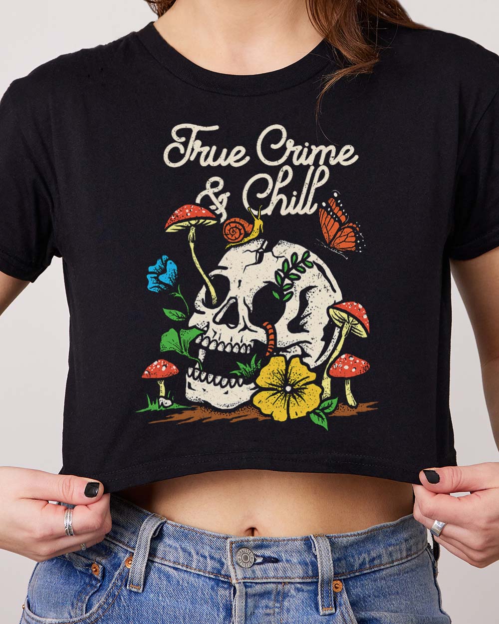 True Crime and Chill Crop Tee product image 1