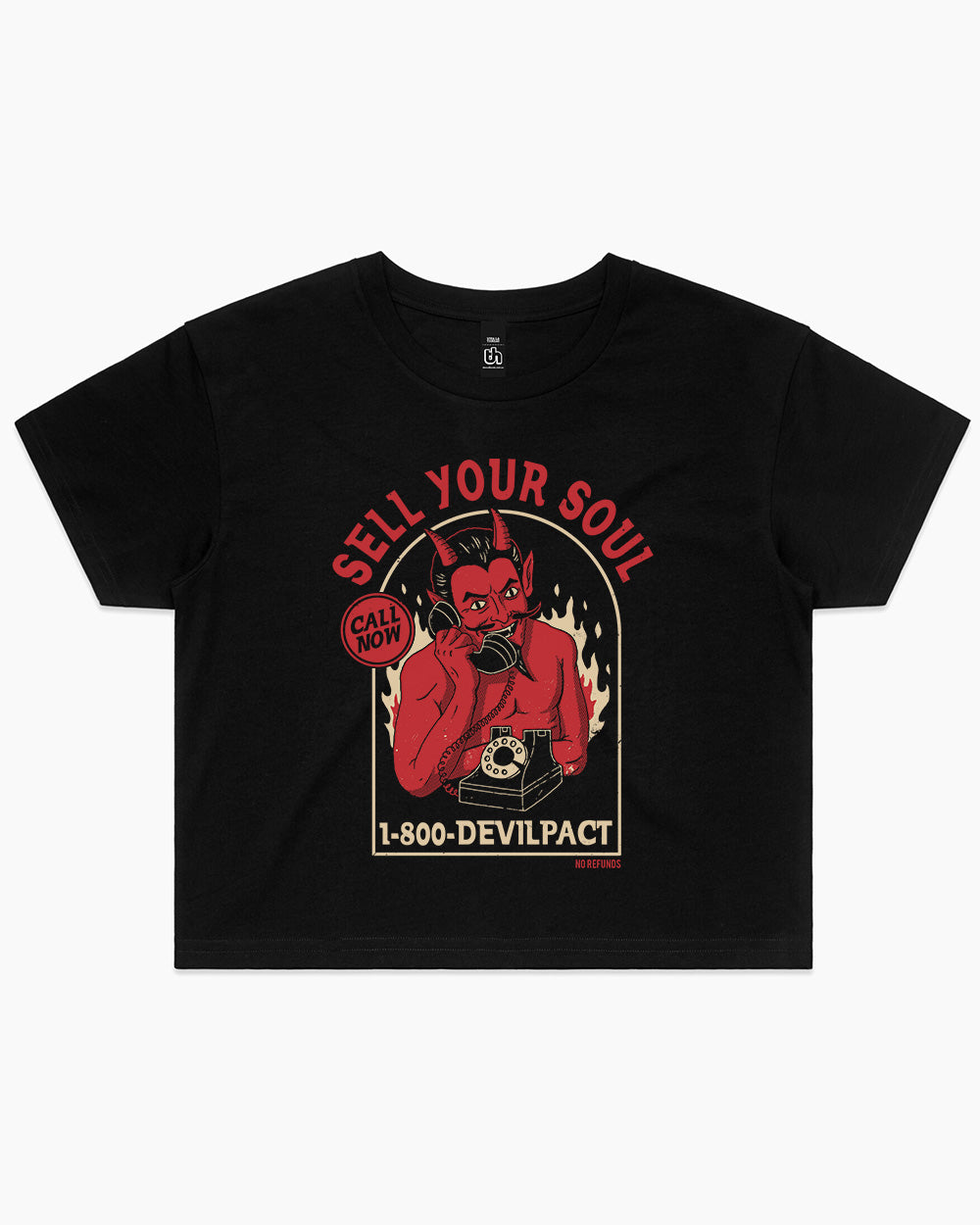 Sell Your Soul No Refunds Crop Tee product image 2