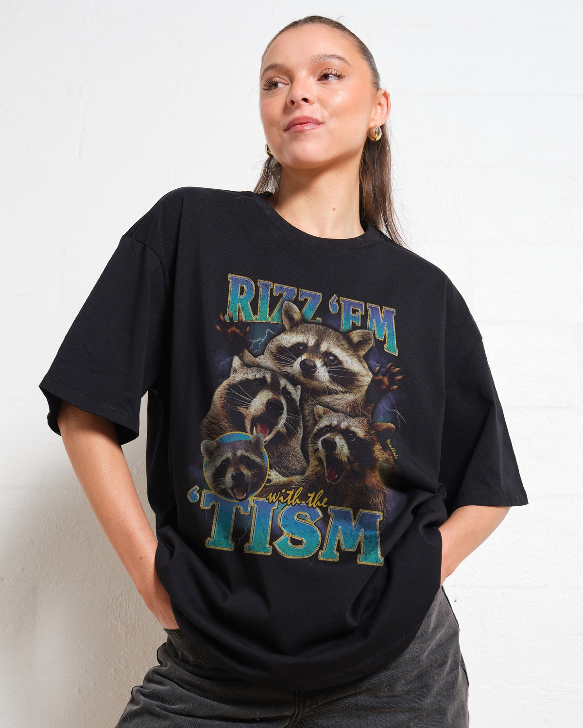 Rizz 'Em With the 'Tism Oversized Tee product image 1