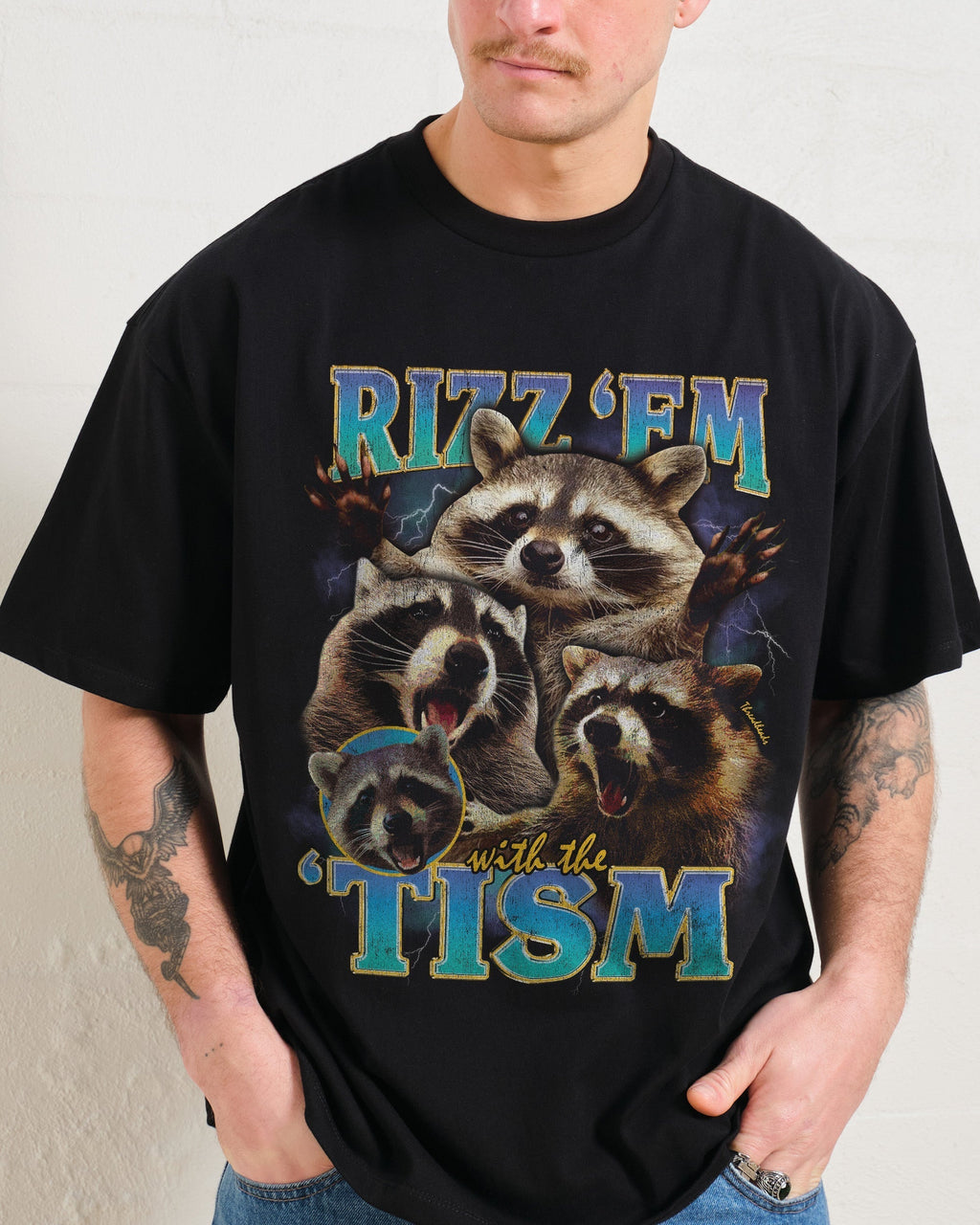 Rizz 'Em With the 'Tism Oversized Tee product image 2