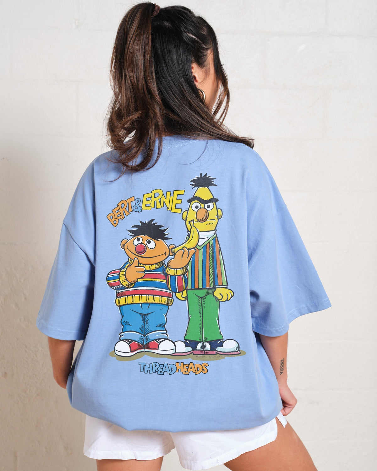 Bert And Ernie Driving Me Bananas Oversized Tee product image 1