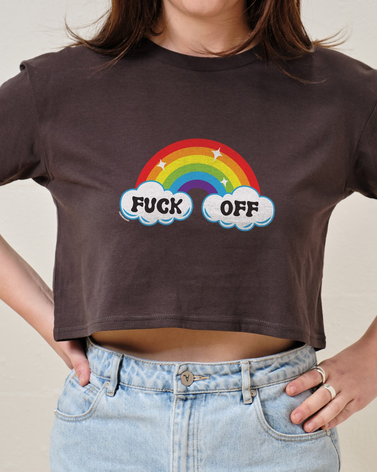 Fk Off Rainbow Crop Tee product image 1