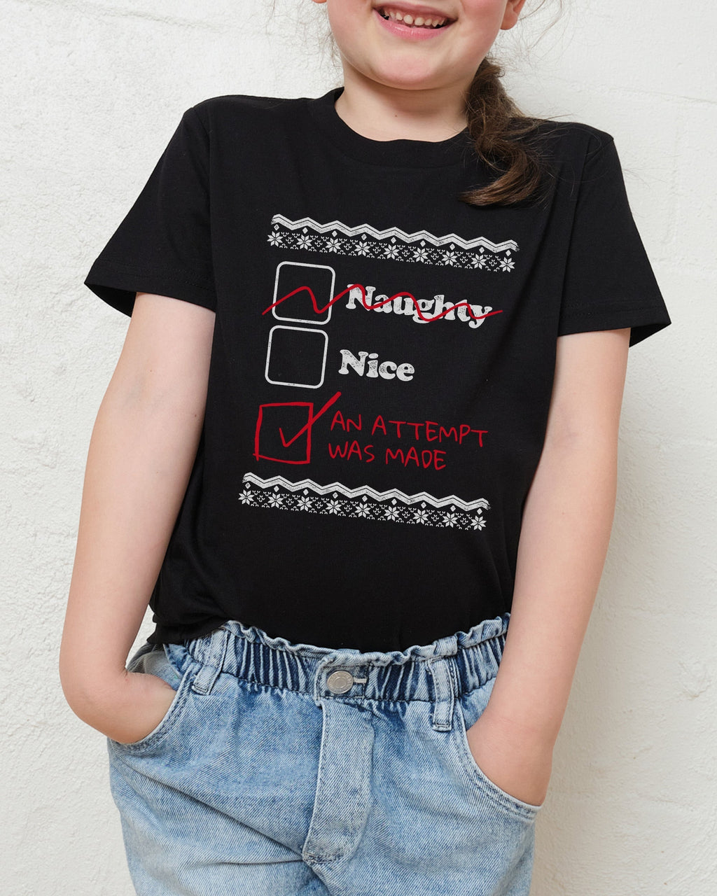 Naughty Nice an Attempt was Made Kids T-Shirt product image 3