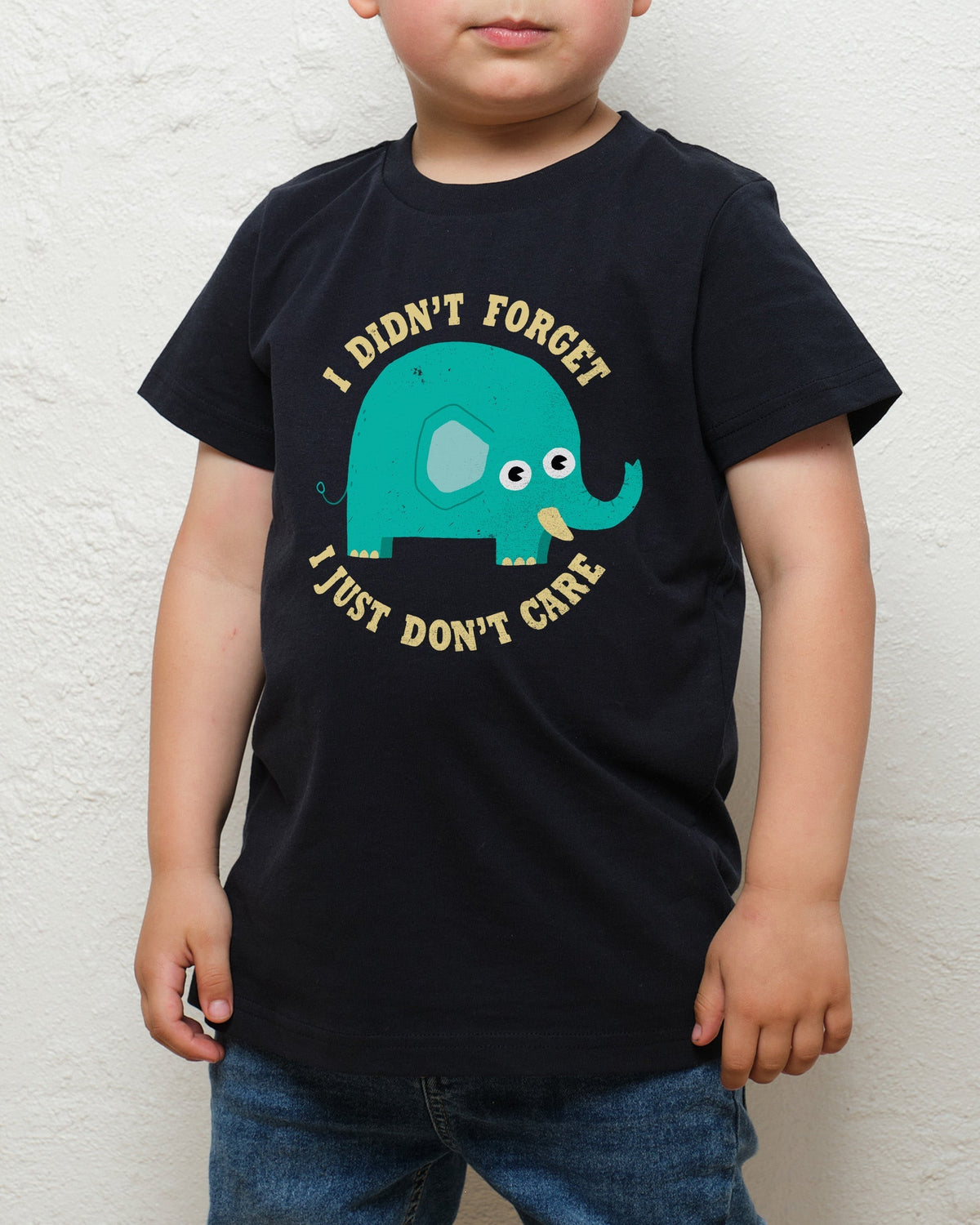 An Elephant Never Cares Kids T-Shirt product image 1