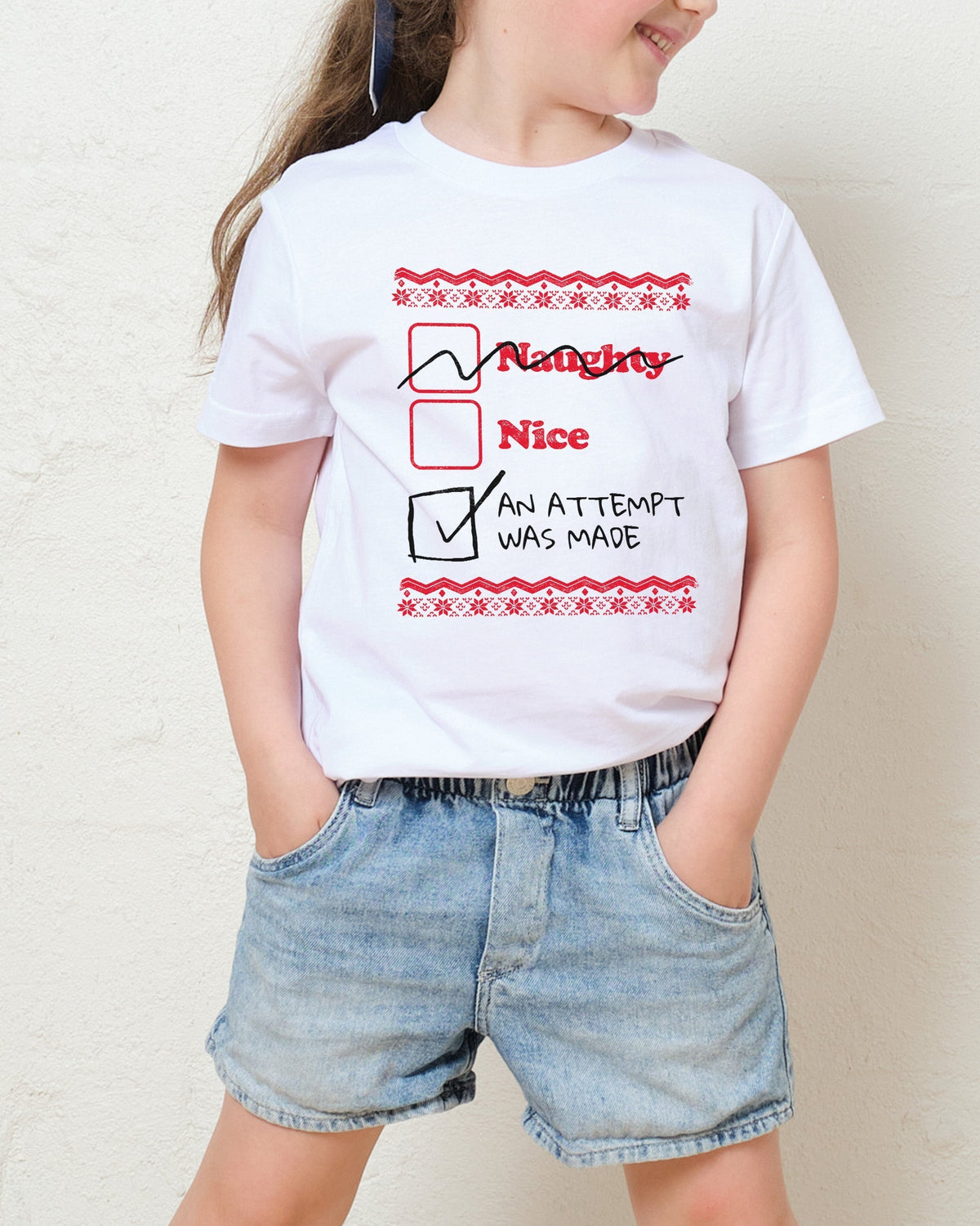 Naughty Nice an Attempt was Made Kids T-Shirt product image 1