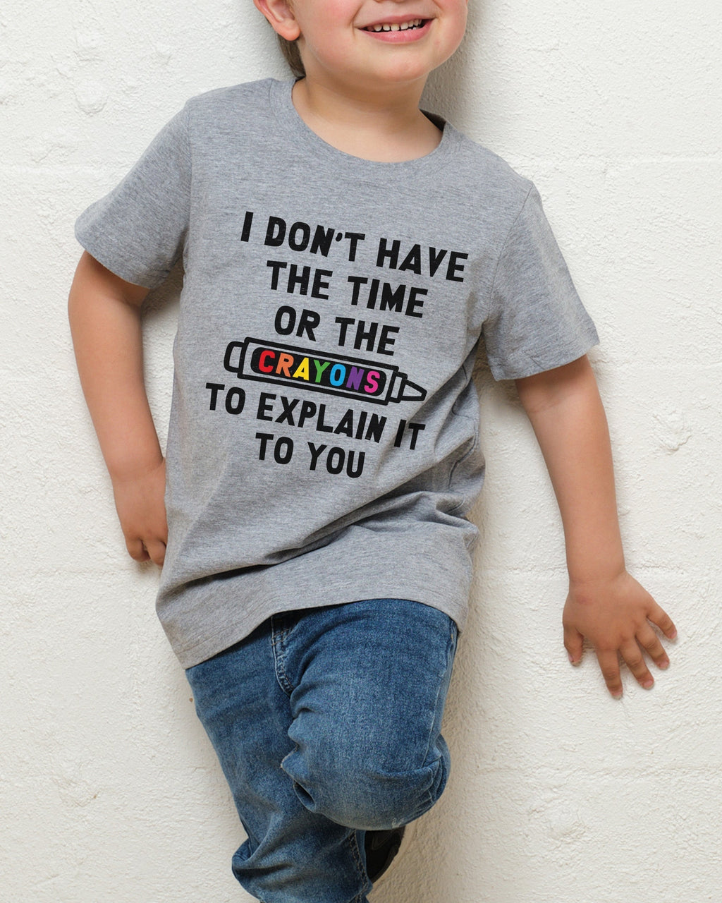 I Don't Have the Time or Crayons Kids T-Shirt product image 4