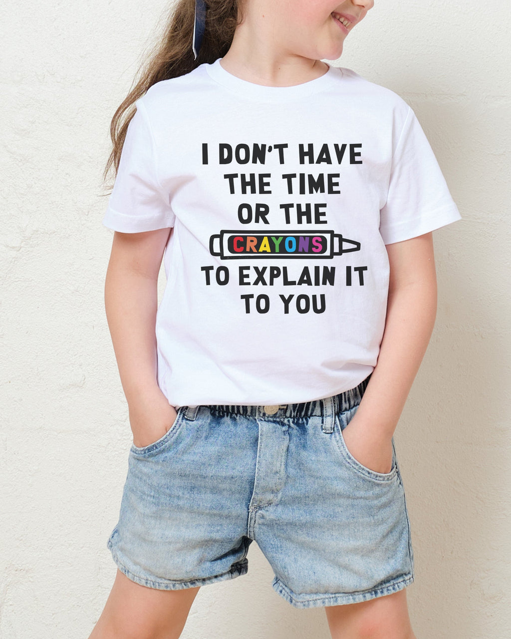 I Don't Have the Time or Crayons Kids T-Shirt product image 2