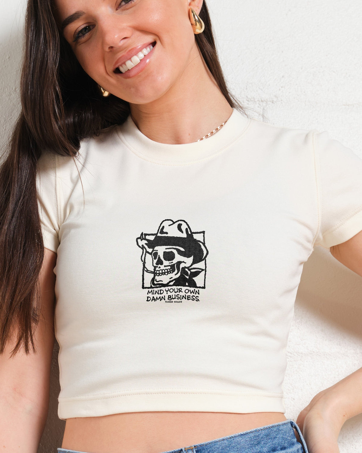 Mind Your Own Damn Business Baby Tee product image 1