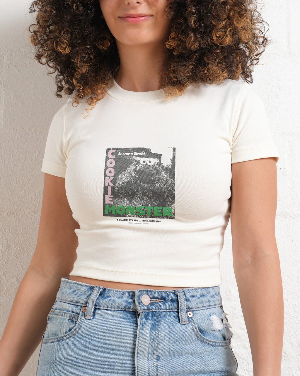 Cookie Monster Calling Baby Tee product image 2