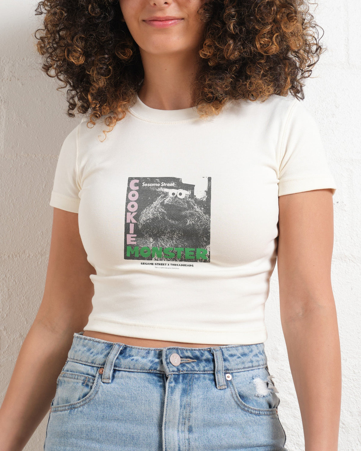 Cookie Monster Calling Baby Tee product image 2
