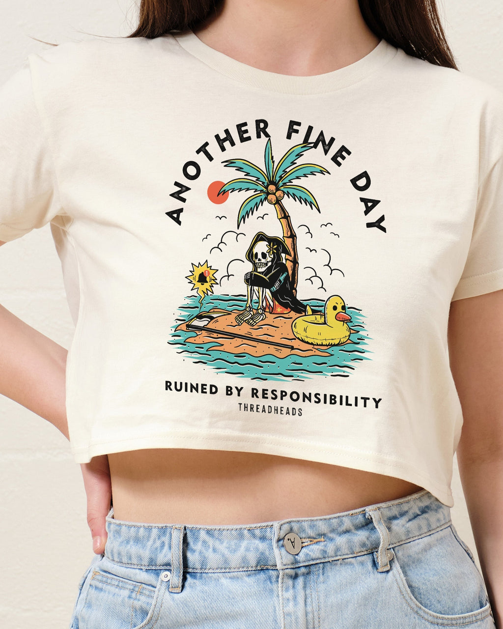 Another Fine Day Ruined by Responsibility Crop Tee product image 4