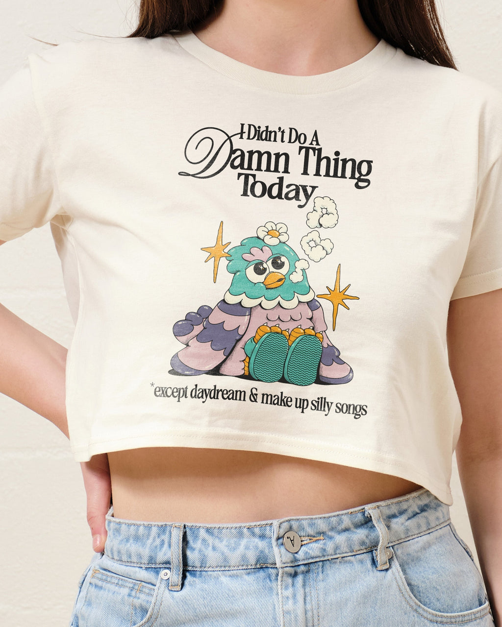 I Didn't Do a Damn Thing Today Crop Tee product image 1