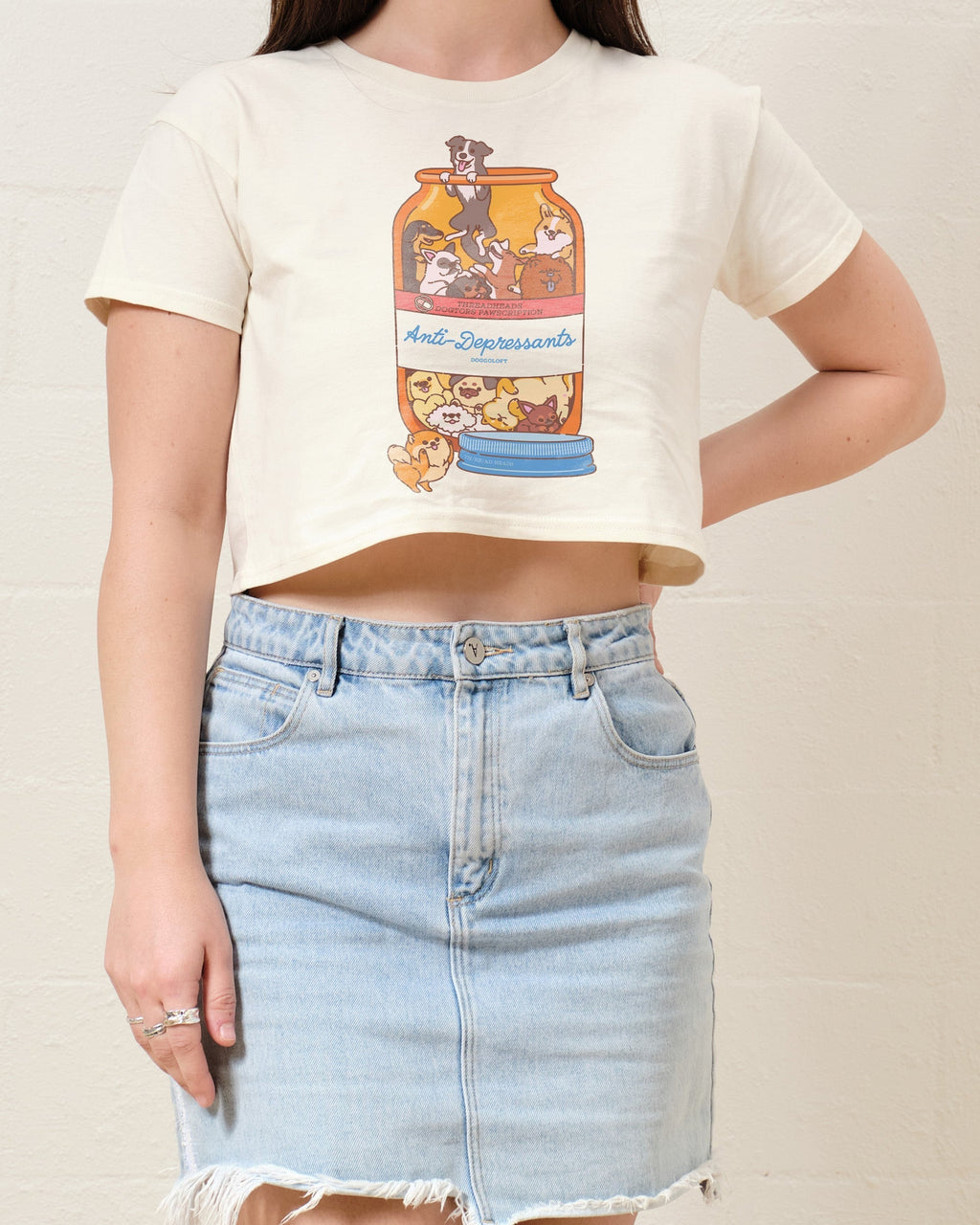 Anti-Depressants Dog Edition Crop Tee product image 1