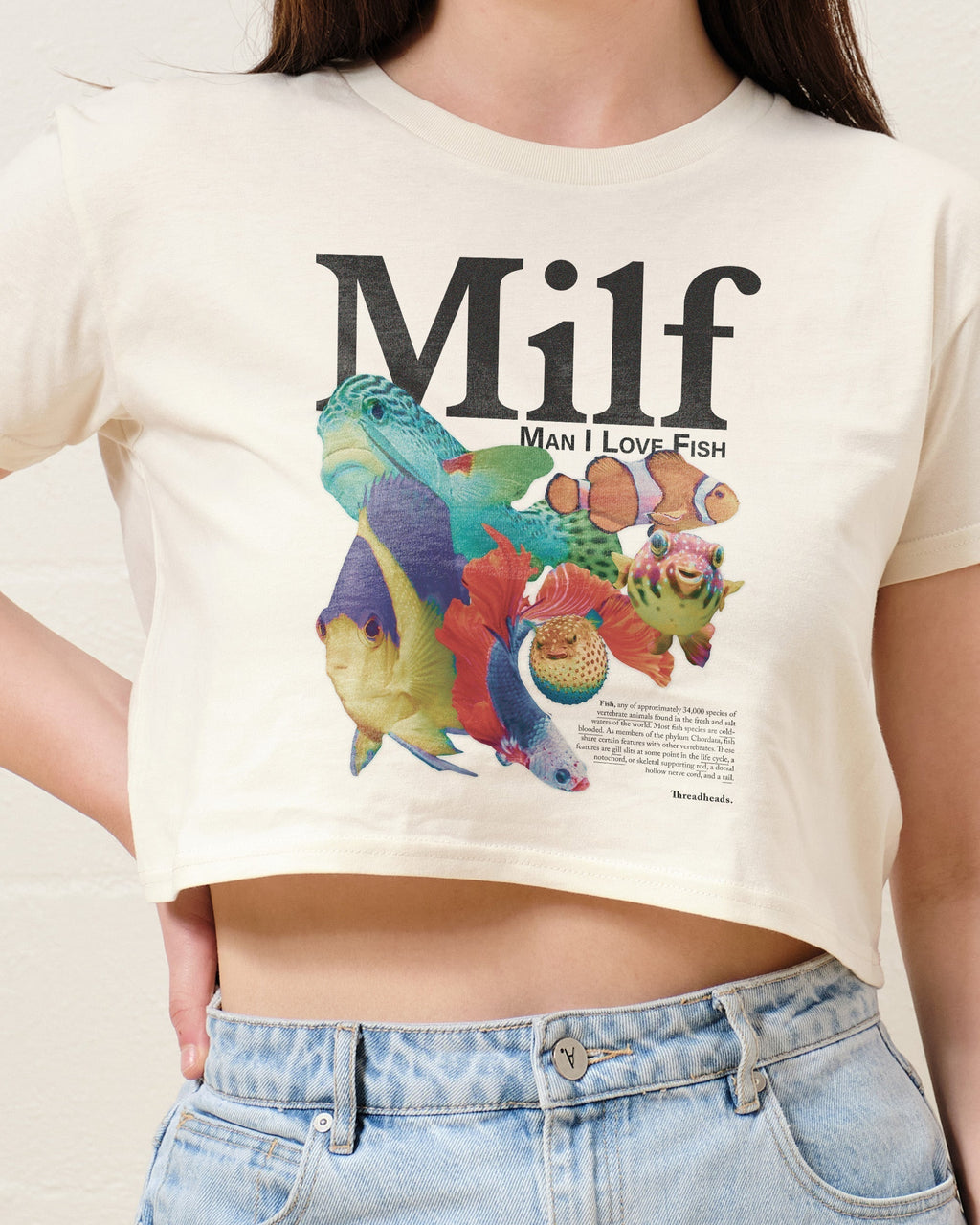 Man I Love Fish Crop Tee product image 3