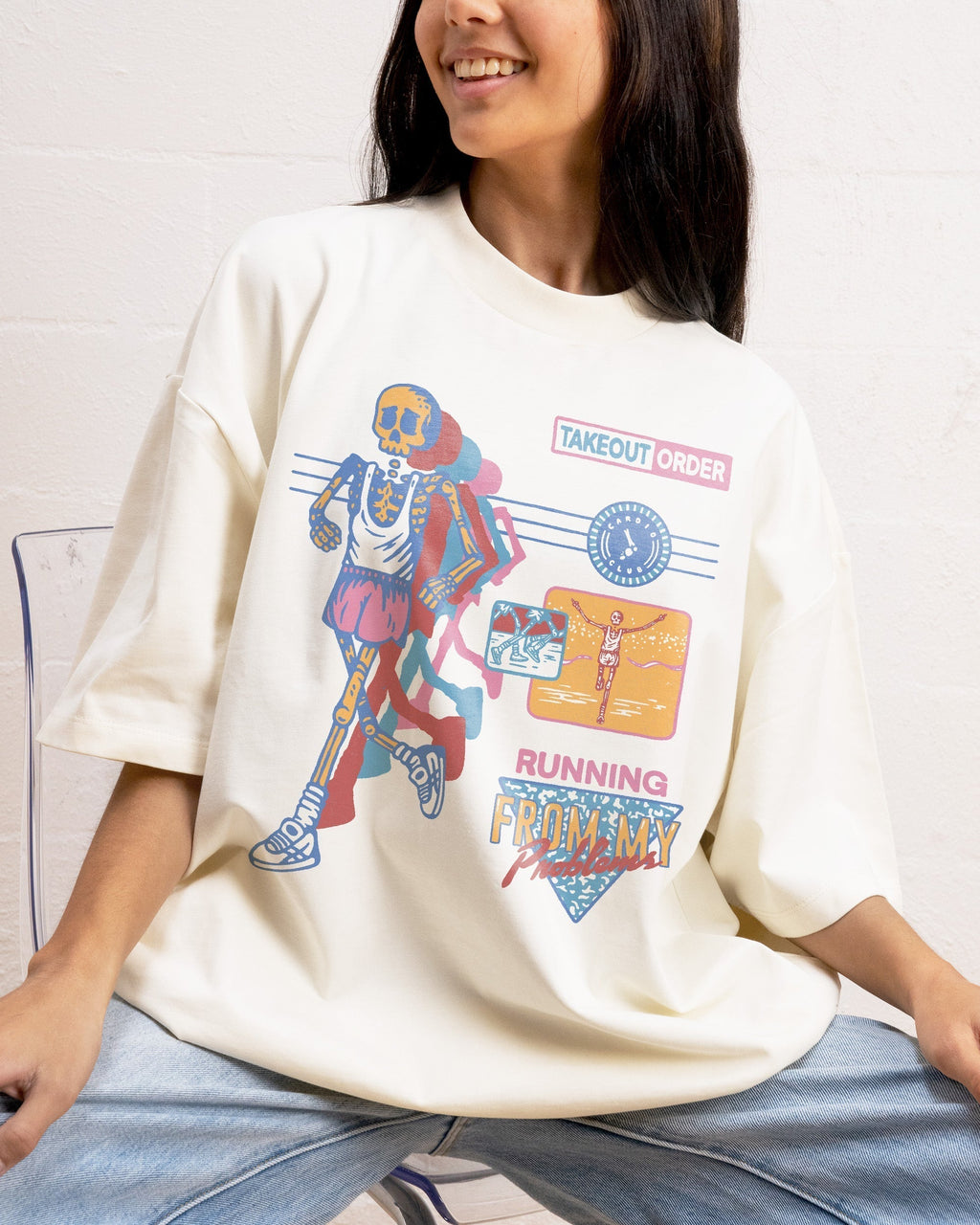 Running From My Problems Oversized Tee product image 1