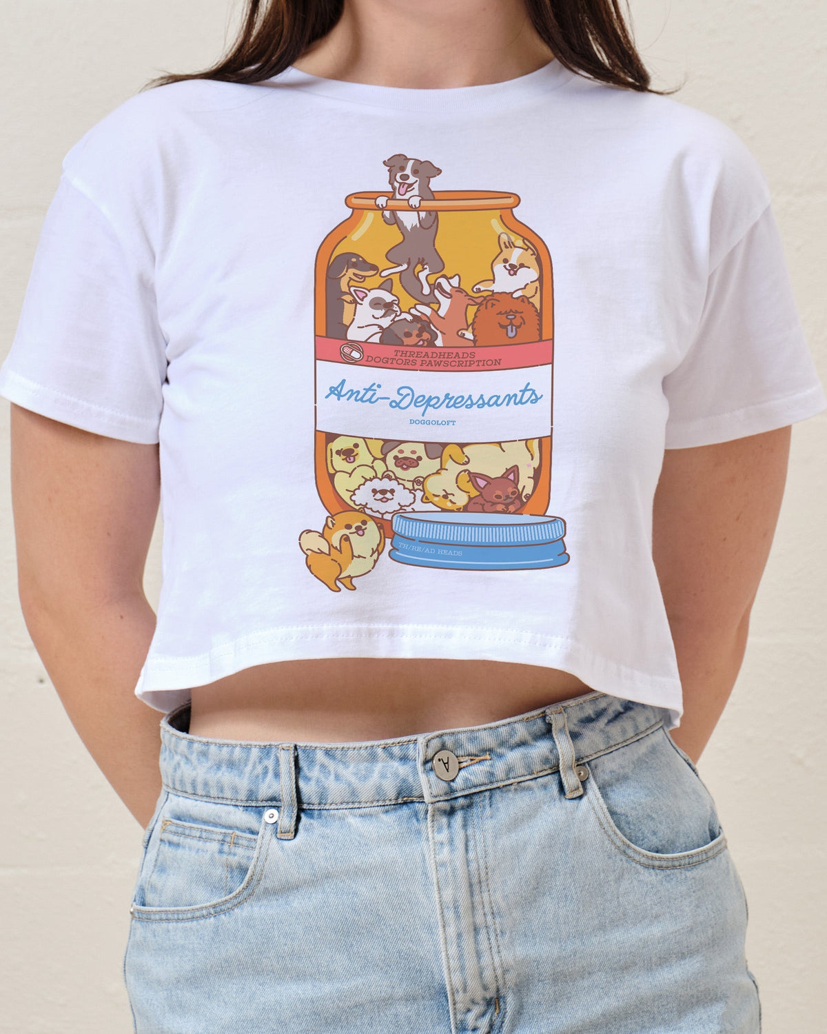 Anti-Depressants Dog Edition Crop Tee product image 2