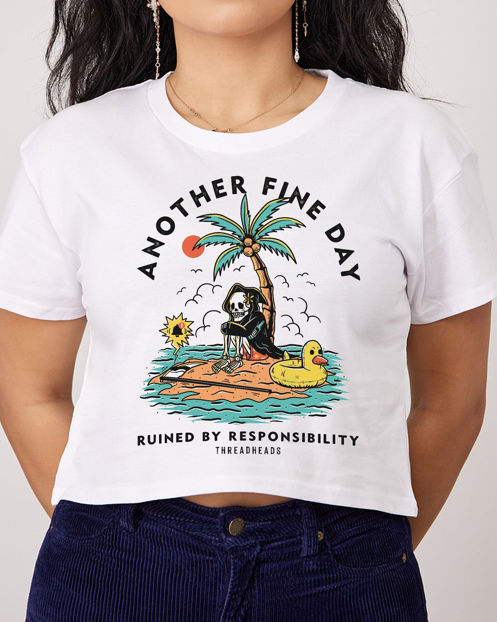 Another Fine Day Ruined by Responsibility Crop Tee product image 3