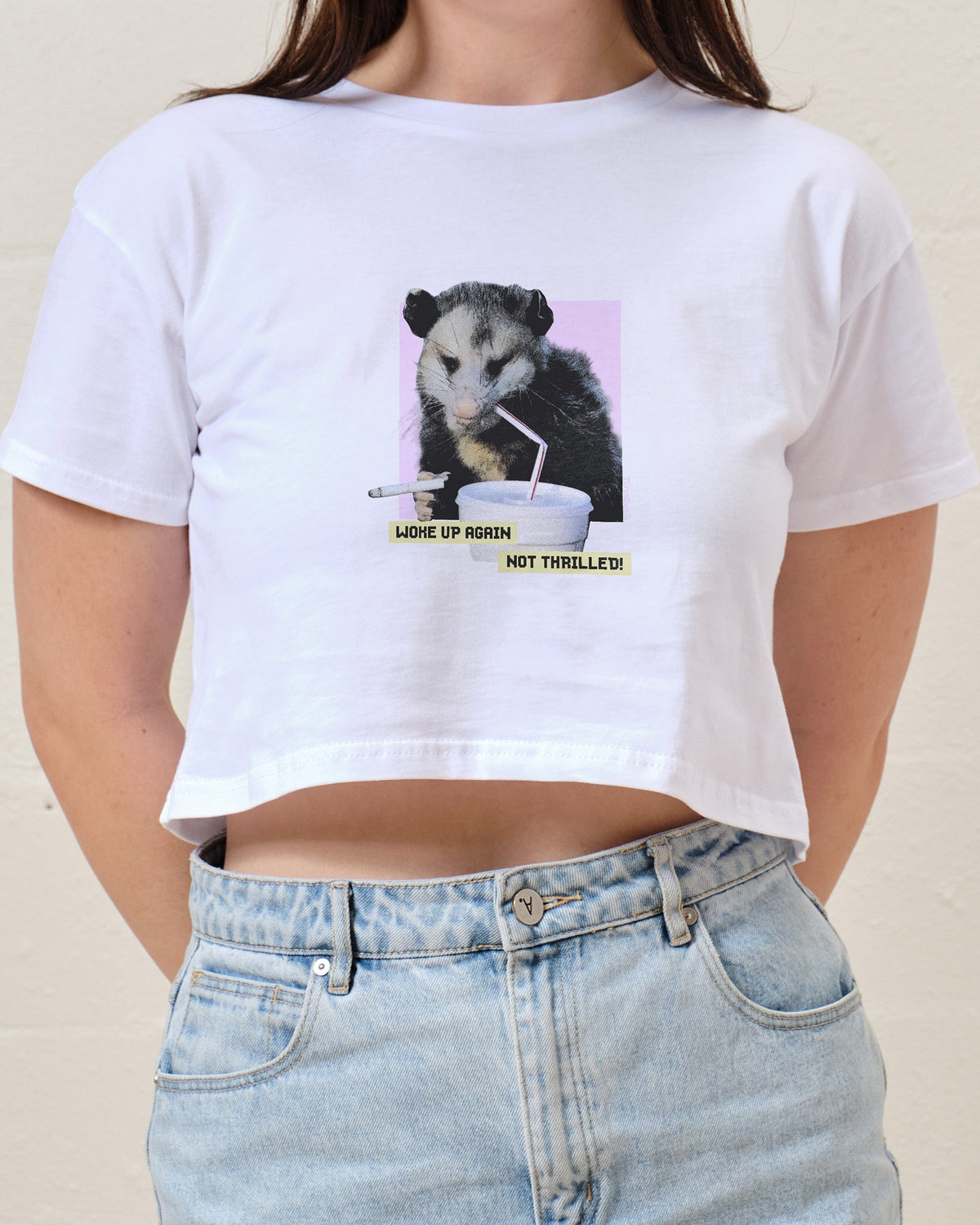 Woke Up Again, Not Thrilled Crop Tee product image 2