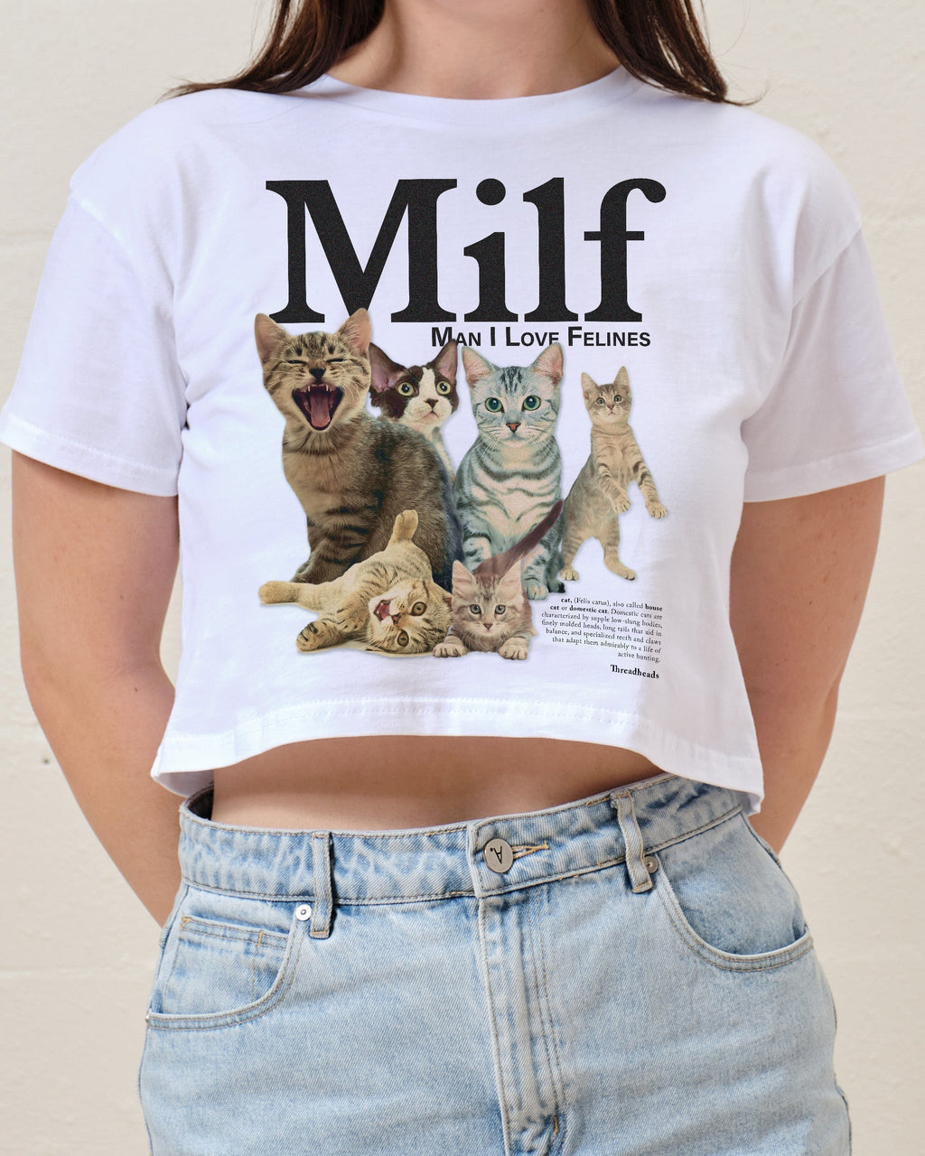 Man I Love Felines Crop Tee product image 2