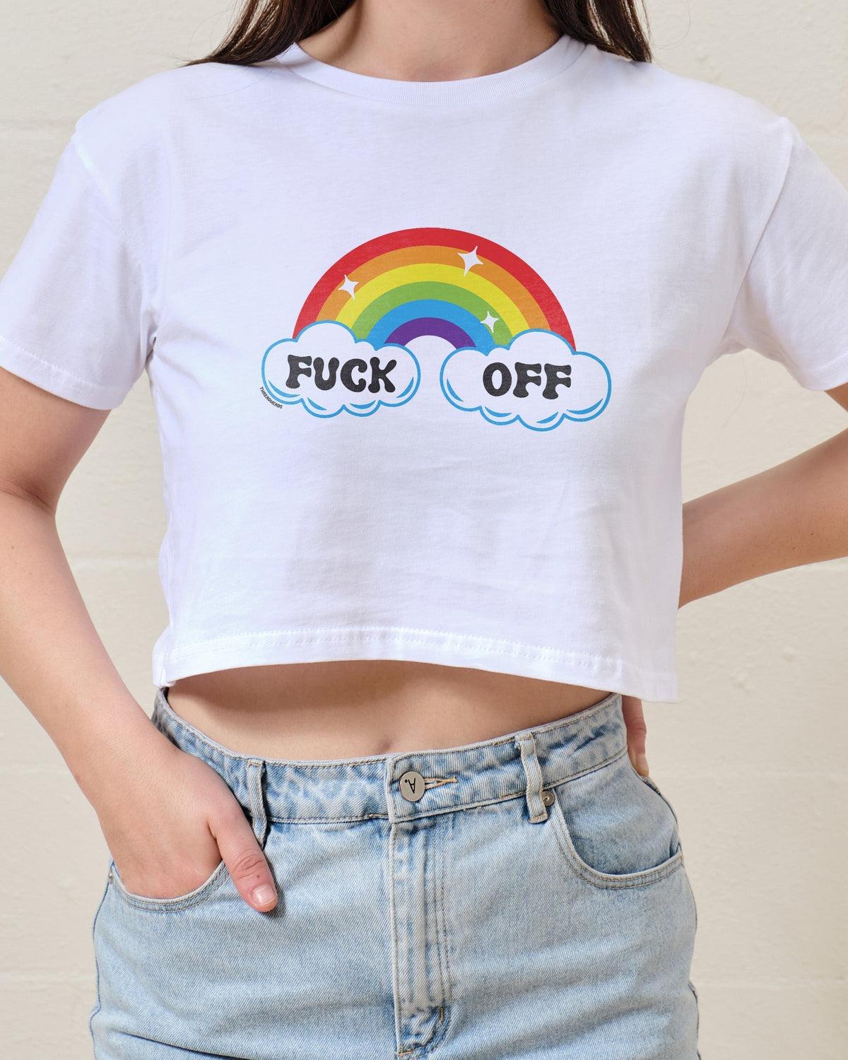 Fk Off Rainbow Crop Tee product image 3