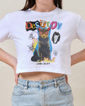 Destroy Cat Crop Tee product image 1