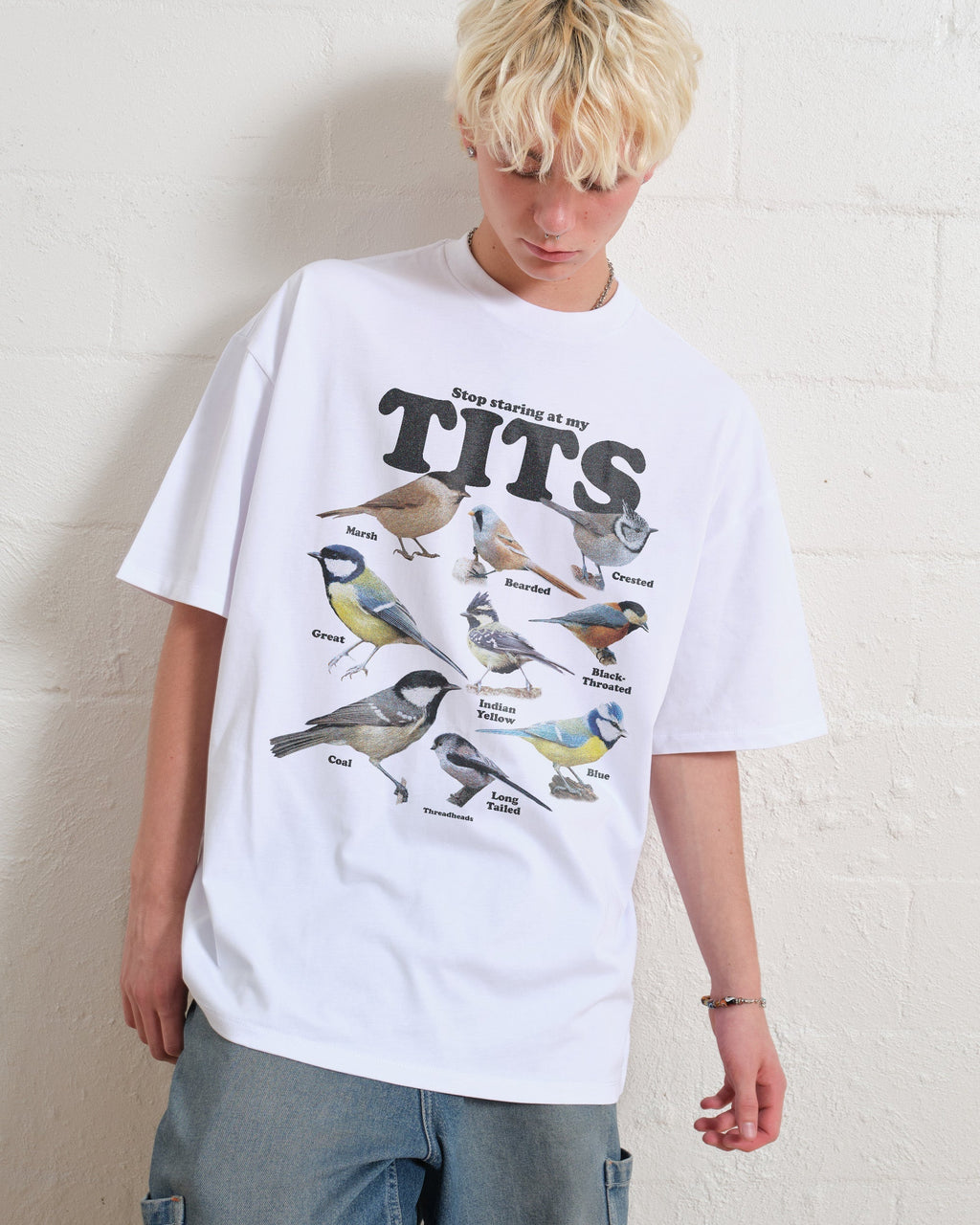 Stop Staring At My Tits Oversized Tee product image 1
