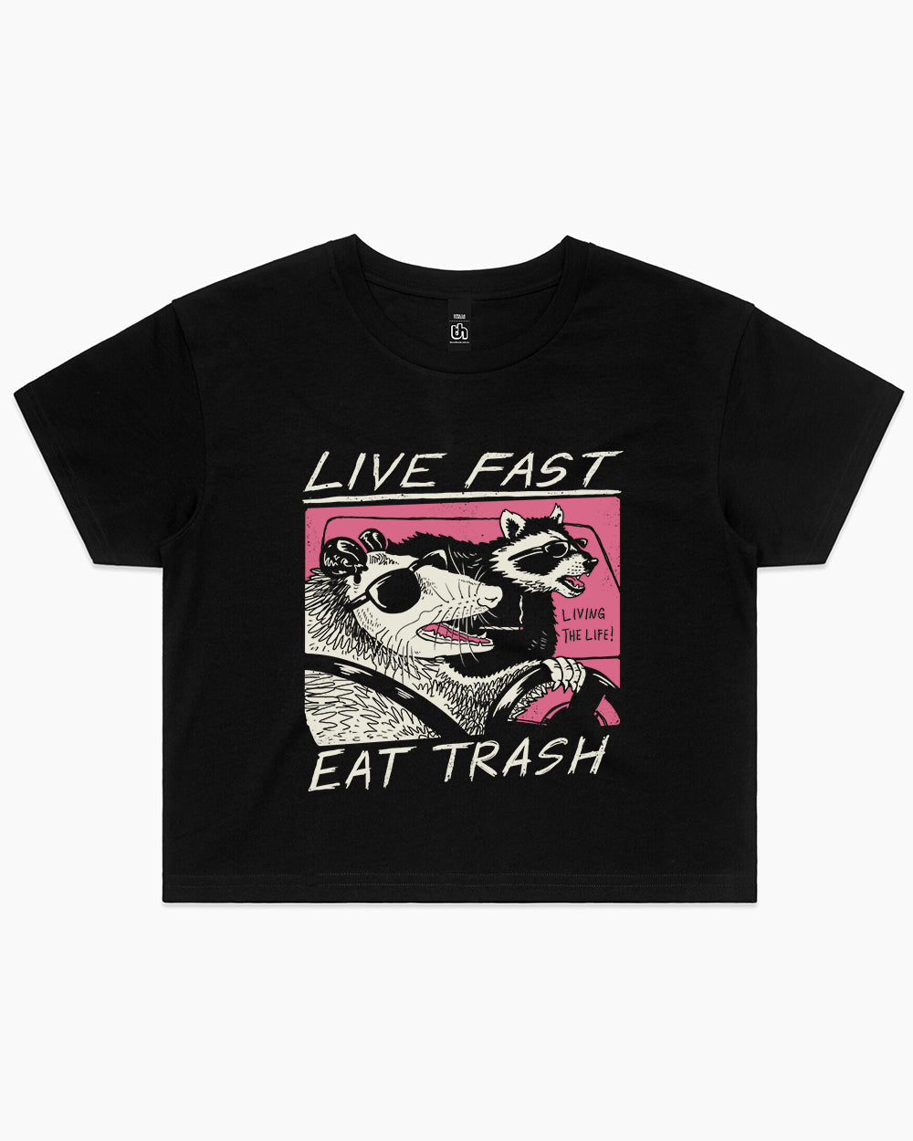 Live Fast Eat Trash Crop Tee product image 1