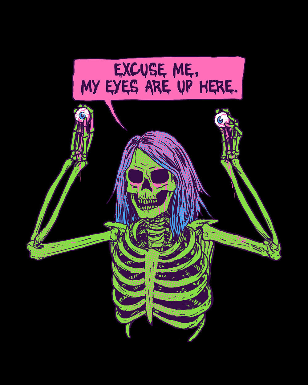 My Eyes are Up Here Crop Tee product image 3