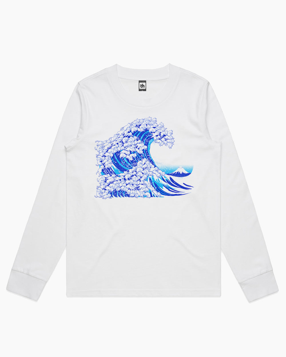 Kanagawa Cat Wave Long Sleeve