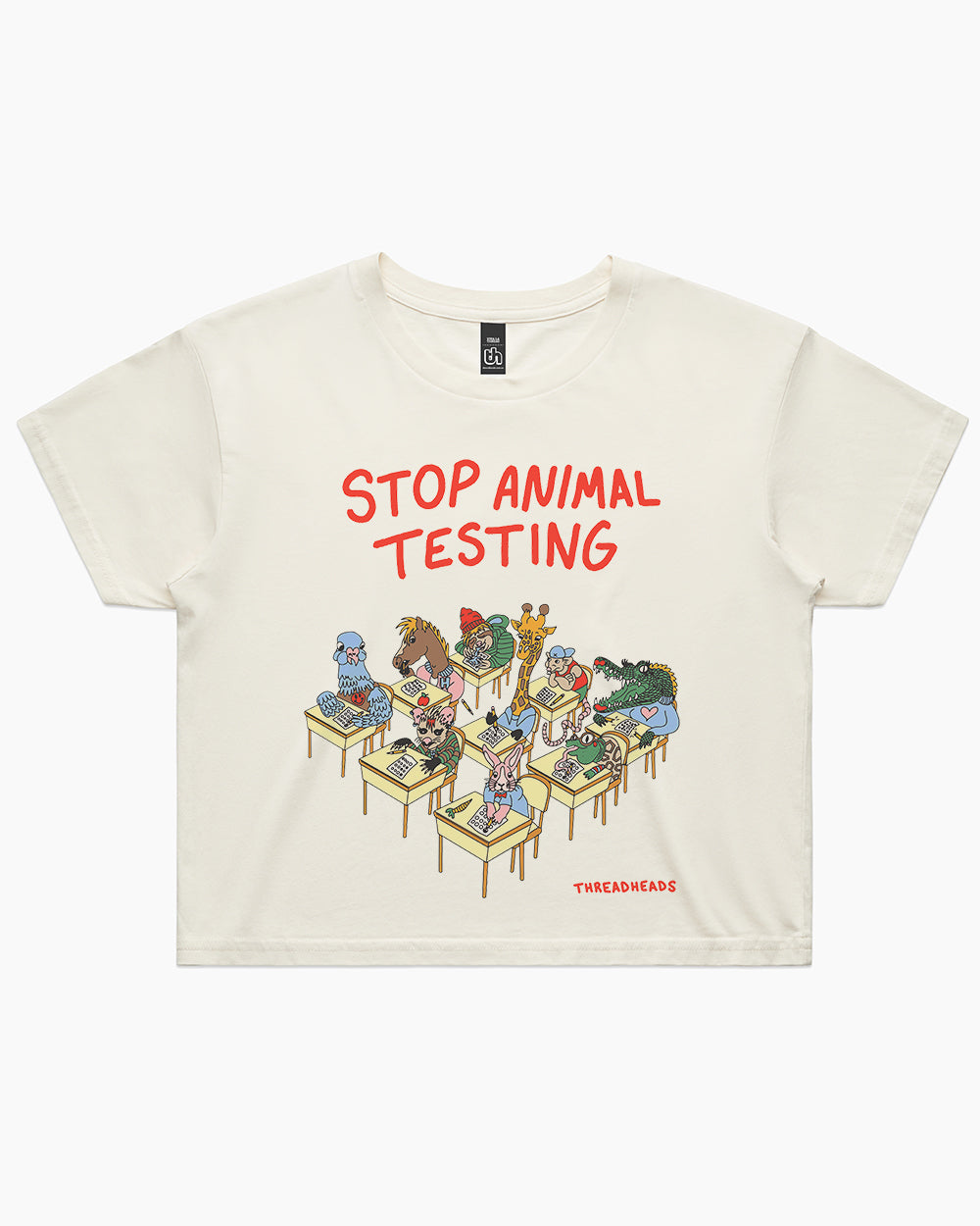 Stop Animal Testing Crop Tee product image 3