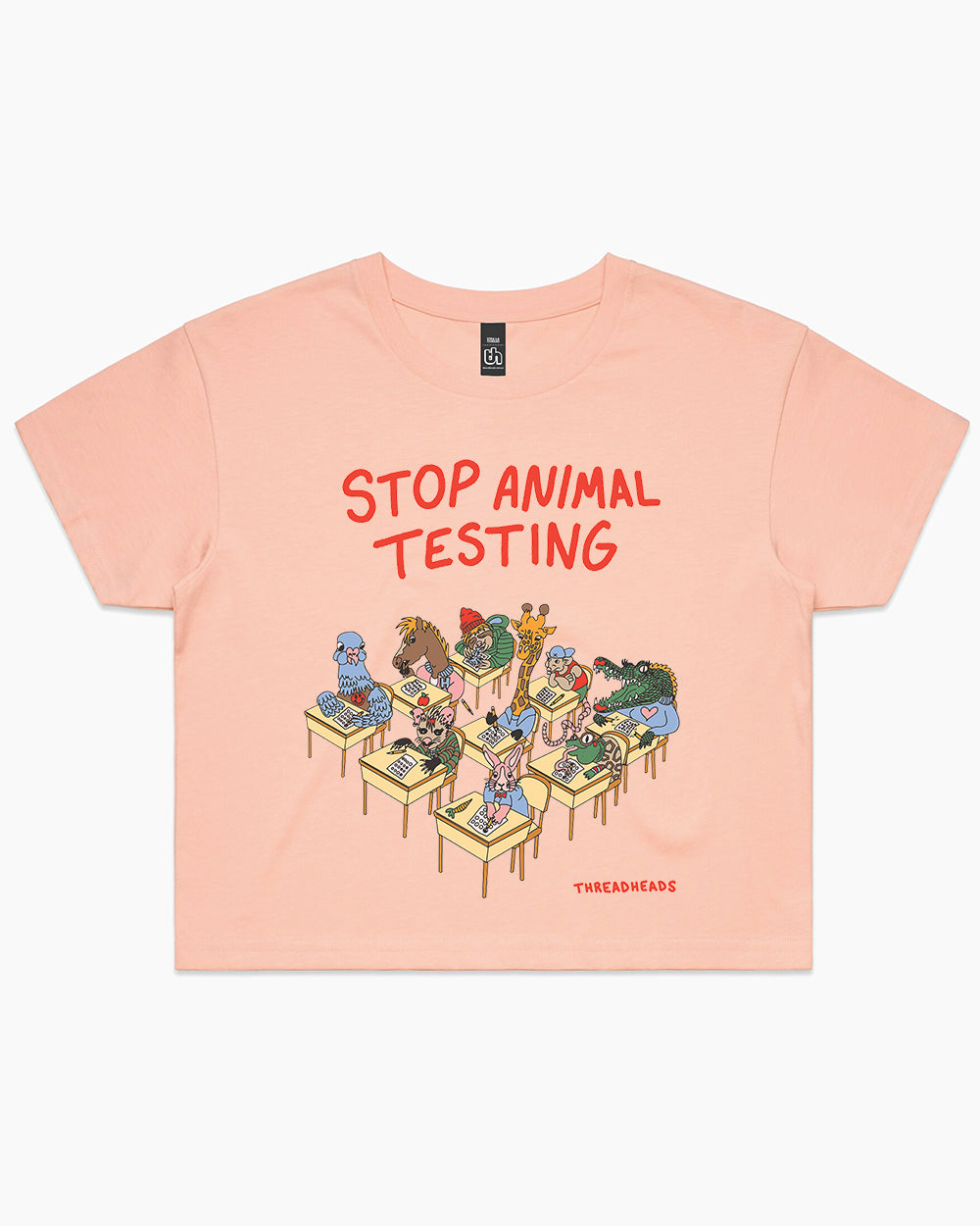 Stop Animal Testing Crop Tee product image 5