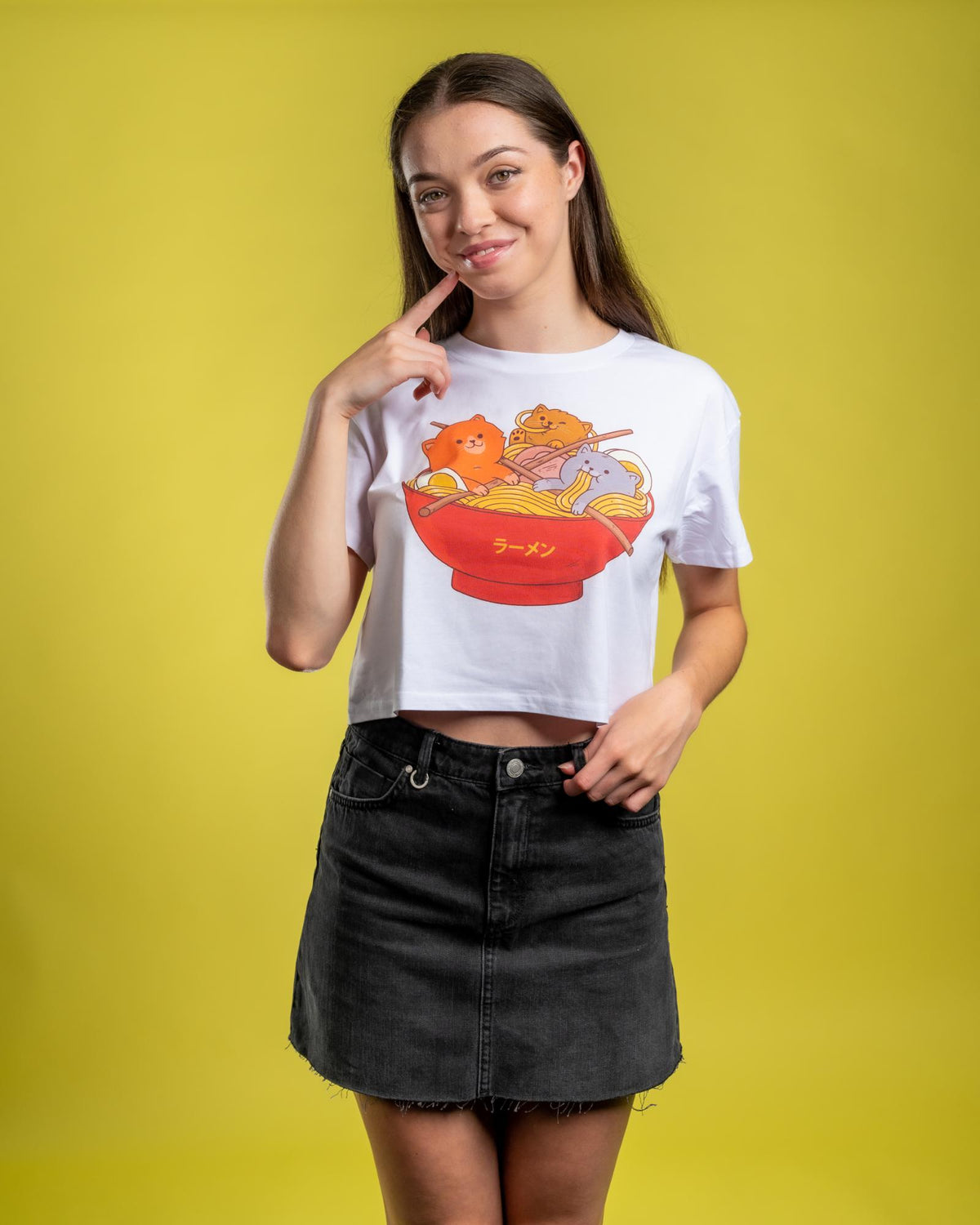 Ramen and Cats Crop Tee product image 2
