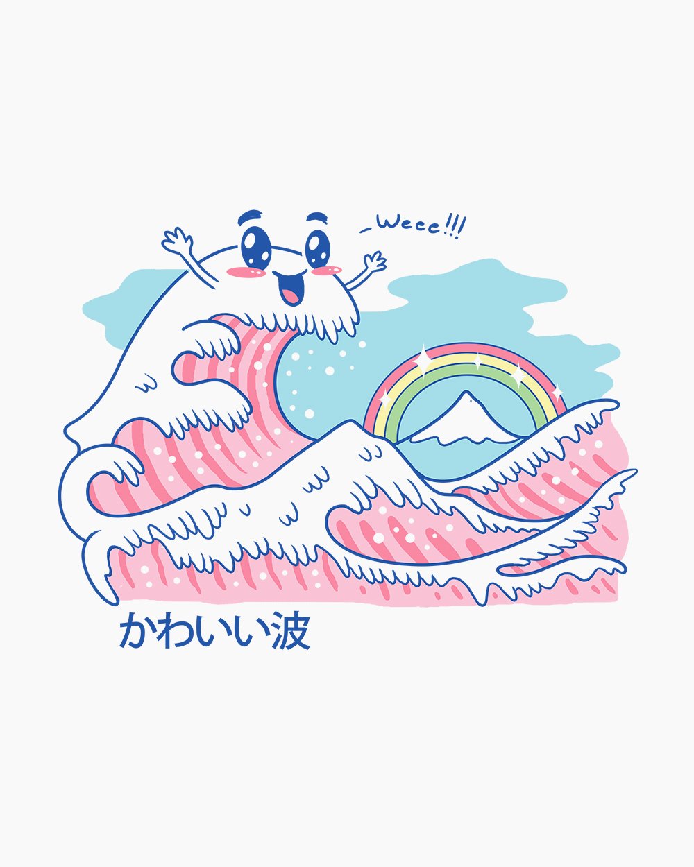 The Great Kawaii Wave Kids T-Shirt product image 2