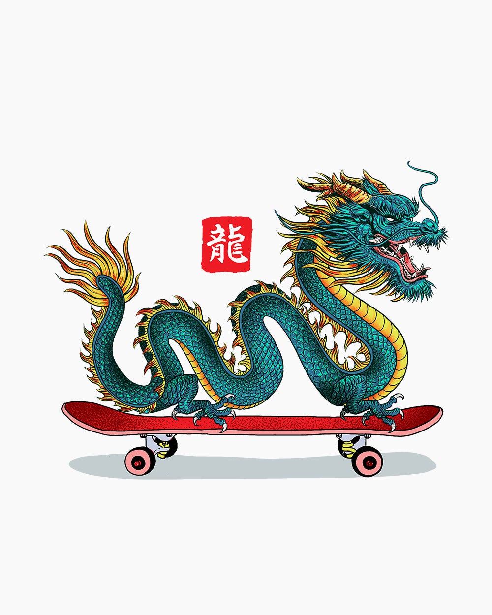 Long Board Dragon Kids T-Shirt product image 2