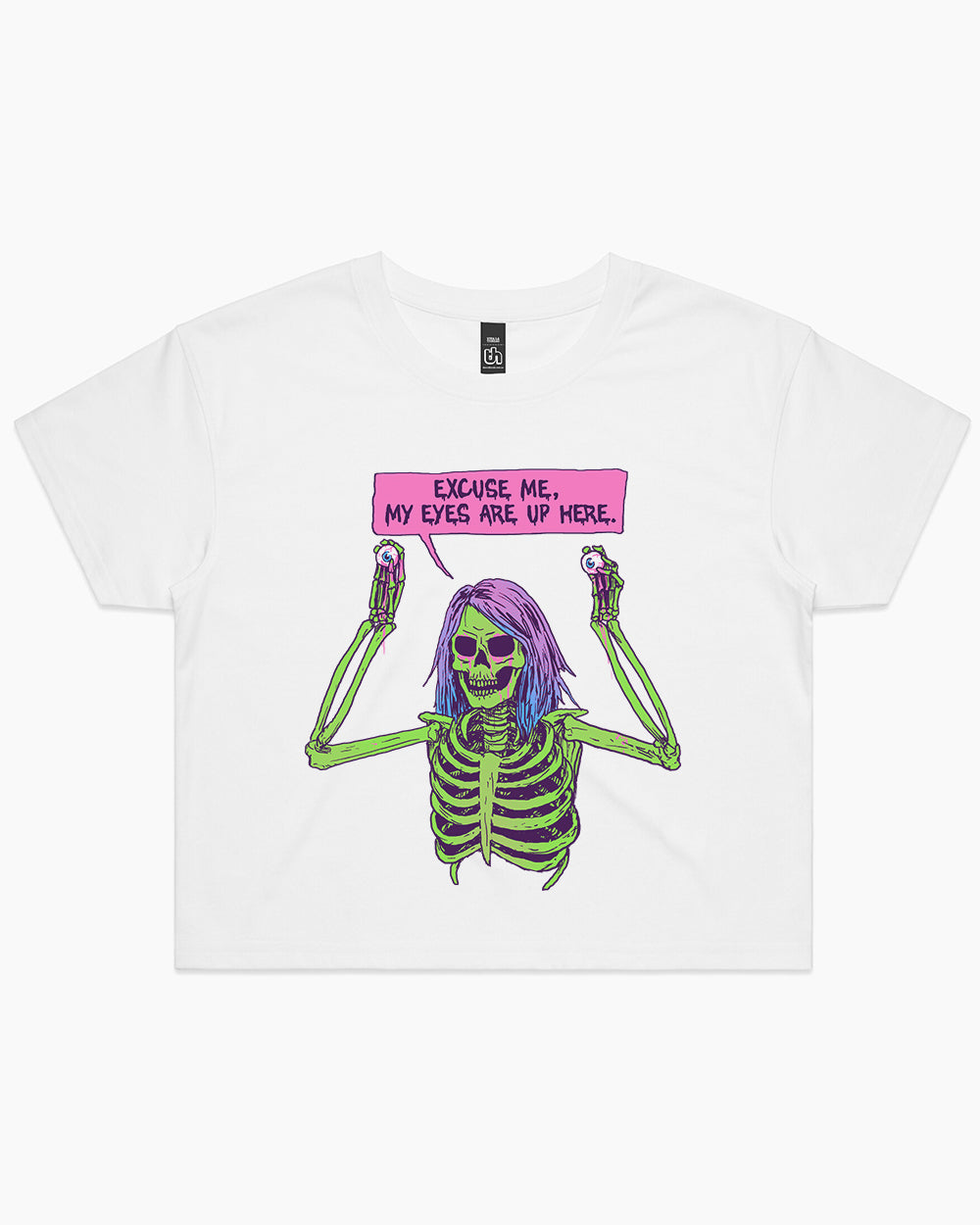 My Eyes are Up Here Crop Tee product image 4
