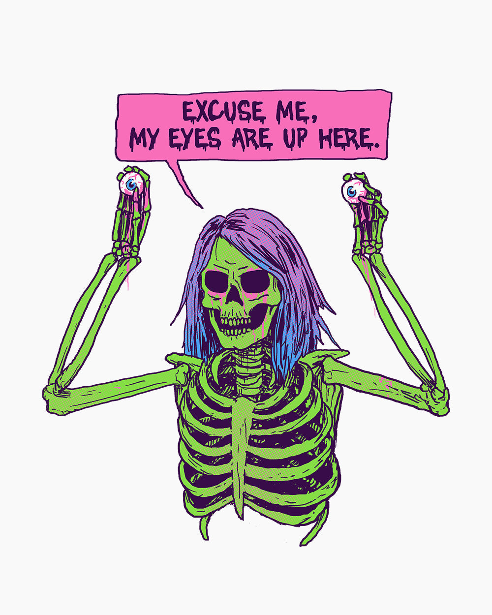 My Eyes are Up Here Crop Tee product image 5
