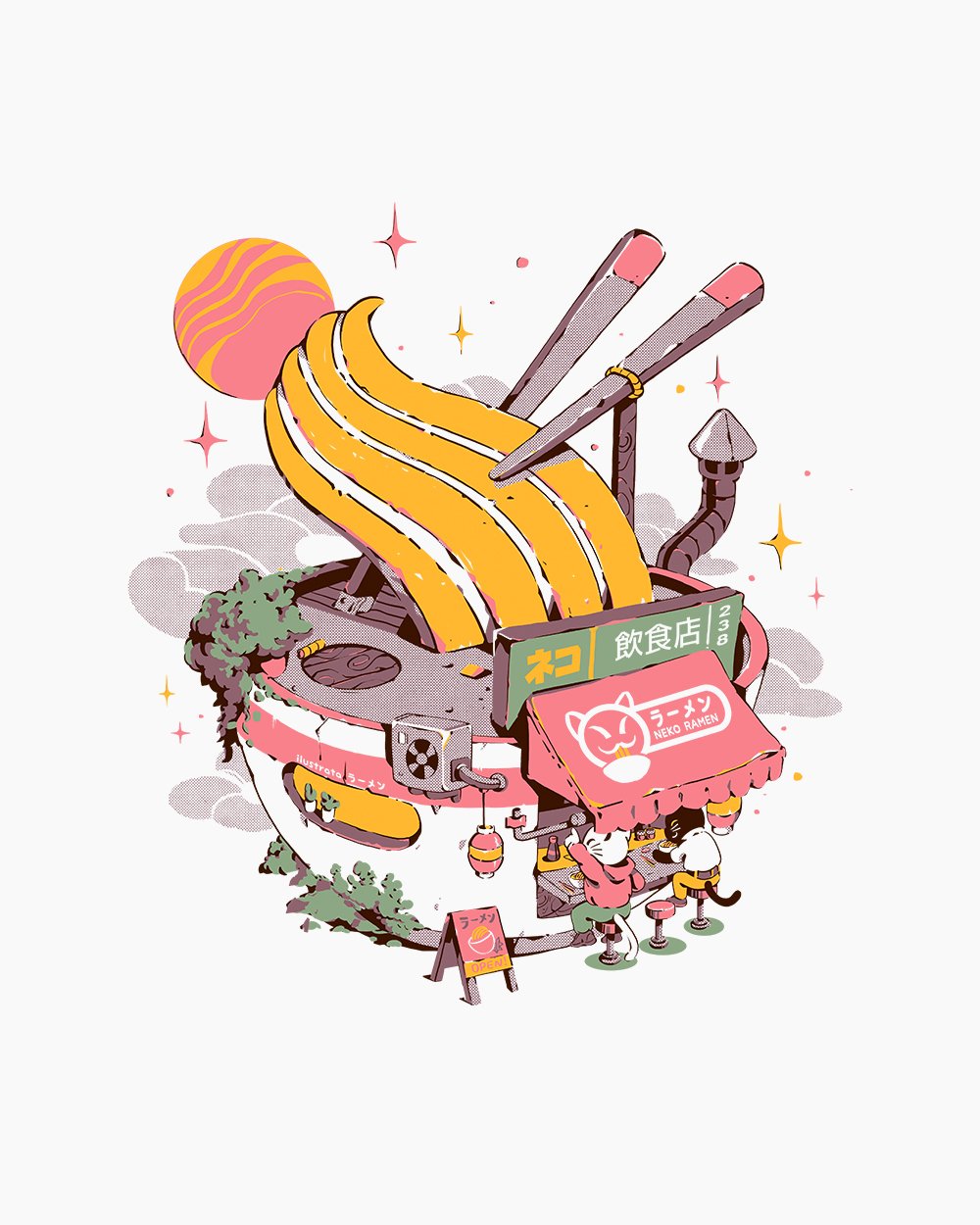 Ramen Bowl Restaurant Kids T-Shirt product image 2
