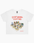 Stop Animal Testing Crop Tee product image 1